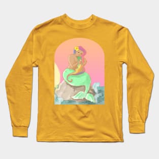 Rainbow Sherbet Mermaid Long Sleeve T-Shirt